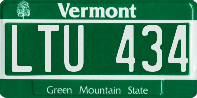 VT license plate LTU434
