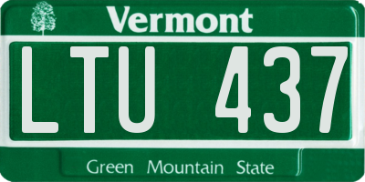 VT license plate LTU437