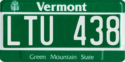 VT license plate LTU438