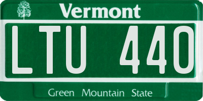 VT license plate LTU440