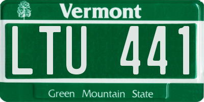 VT license plate LTU441