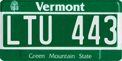 VT license plate LTU443