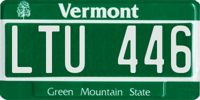 VT license plate LTU446