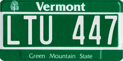 VT license plate LTU447