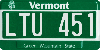 VT license plate LTU451