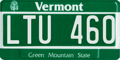 VT license plate LTU460
