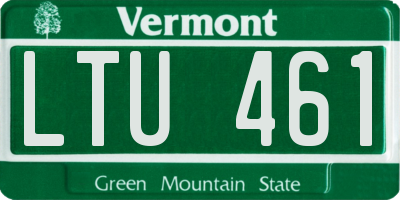 VT license plate LTU461