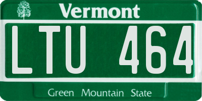 VT license plate LTU464
