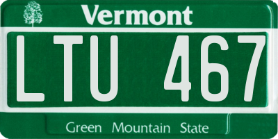 VT license plate LTU467