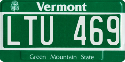VT license plate LTU469
