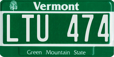 VT license plate LTU474