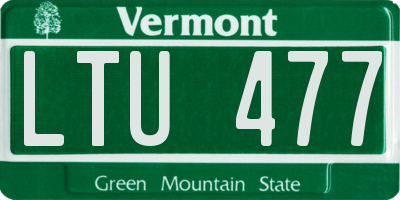 VT license plate LTU477