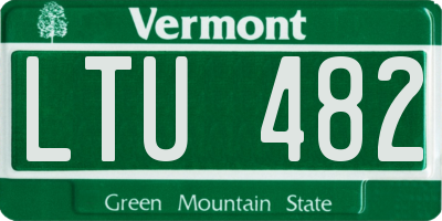 VT license plate LTU482