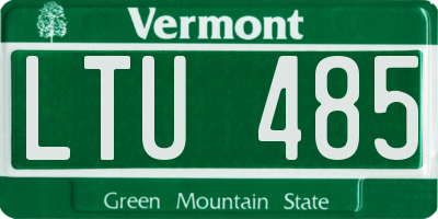 VT license plate LTU485