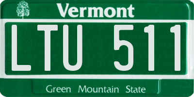 VT license plate LTU511
