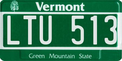VT license plate LTU513
