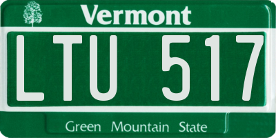 VT license plate LTU517