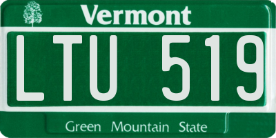 VT license plate LTU519