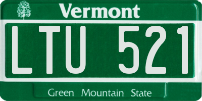 VT license plate LTU521