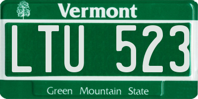 VT license plate LTU523