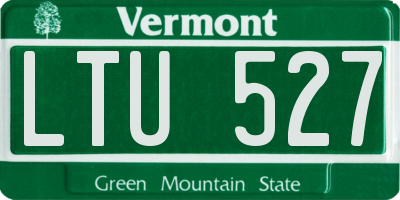VT license plate LTU527