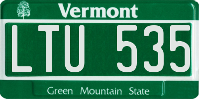 VT license plate LTU535