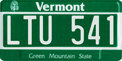 VT license plate LTU541
