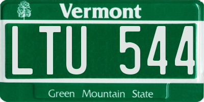 VT license plate LTU544