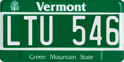 VT license plate LTU546