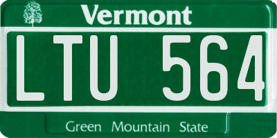 VT license plate LTU564