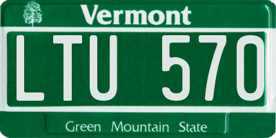 VT license plate LTU570