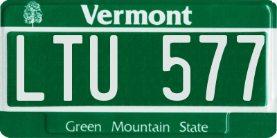 VT license plate LTU577