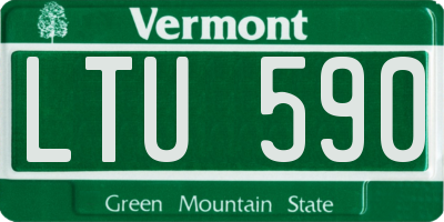 VT license plate LTU590