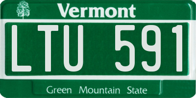 VT license plate LTU591