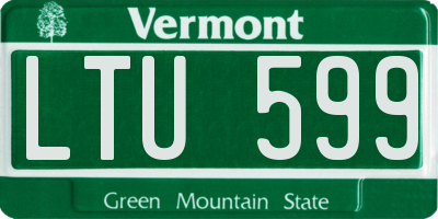 VT license plate LTU599