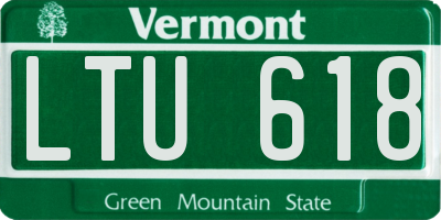 VT license plate LTU618