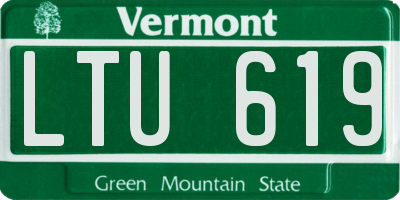 VT license plate LTU619