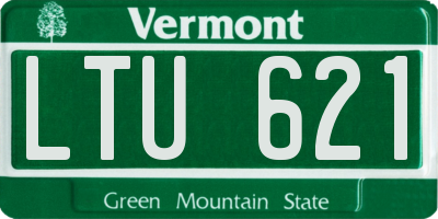 VT license plate LTU621