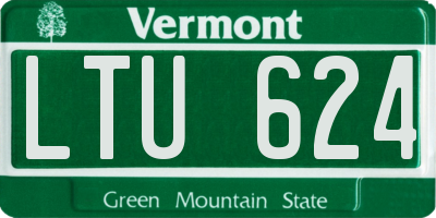 VT license plate LTU624