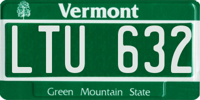 VT license plate LTU632