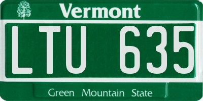 VT license plate LTU635