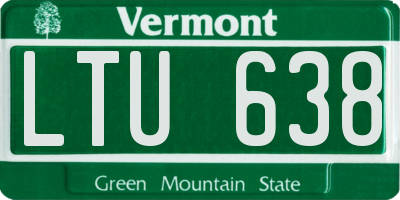 VT license plate LTU638