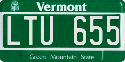 VT license plate LTU655