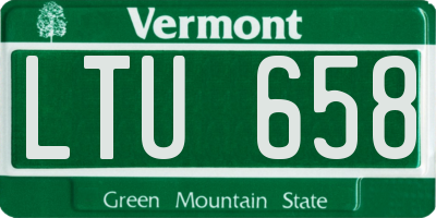 VT license plate LTU658