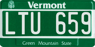 VT license plate LTU659