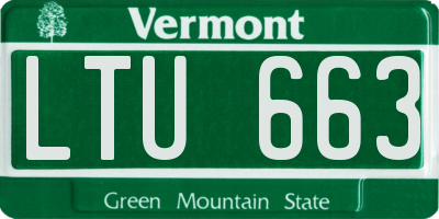 VT license plate LTU663