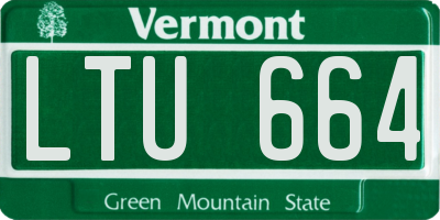 VT license plate LTU664