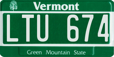 VT license plate LTU674
