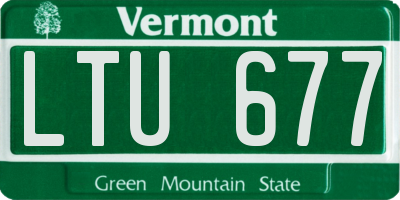 VT license plate LTU677
