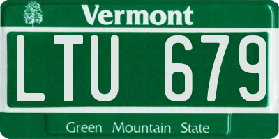 VT license plate LTU679